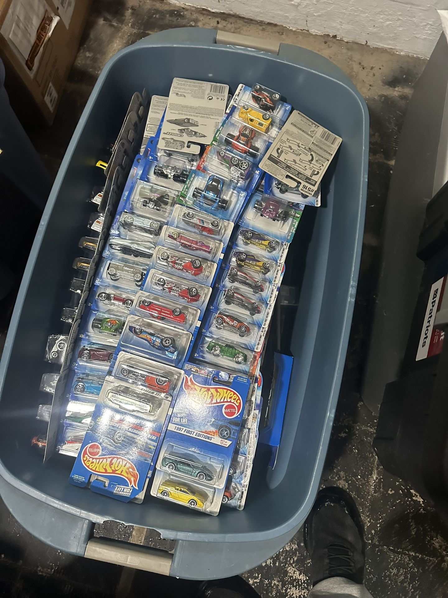 Large Container Of New Hot Wheels