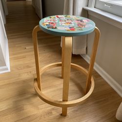 Super Cool Bentwood Stool / Small Table