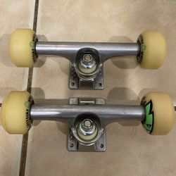 ACE AF1 POLISHED HOLLOW TRUCKS & Spitfire Big head 53mm Wheels & Yellow Jacket Bearings 