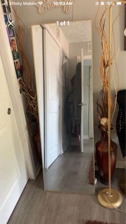 Gold full body mirror