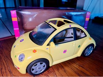 Barbie Vintage 2000s Volkswagen Beetle Car Yellow Collector