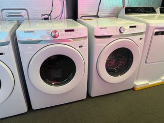 Samsung white front load washer and dryer