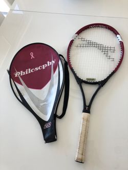 Tennis racket and case. Slazenger philosophy 250