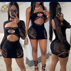 Mini Dress for Women Sexy Long Sleeve Bodycon Dresses Party Club Night