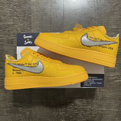 Nike Air Force 1 Low OFF-WHITE Lemonade ICA University Gold Size 8 -  DD1876-700 for Sale in Miami, FL - OfferUp