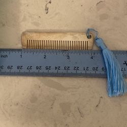 Tiffany and Company, 3 inch silver comb with tassel