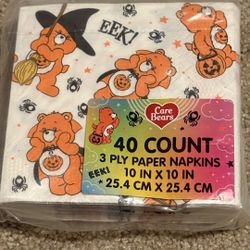Care Bears Halloween Party Napkins Trick or Sweet Bear 3-Ply Paper 2024 NEW