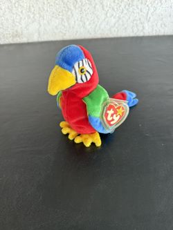 TY Beanie Baby Parrot Named Jabber 
