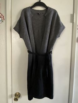 Vince High Quality Wool Cardigan Black Gray