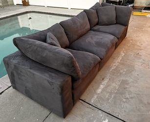 Dark Blue-Gray Modular Sofa