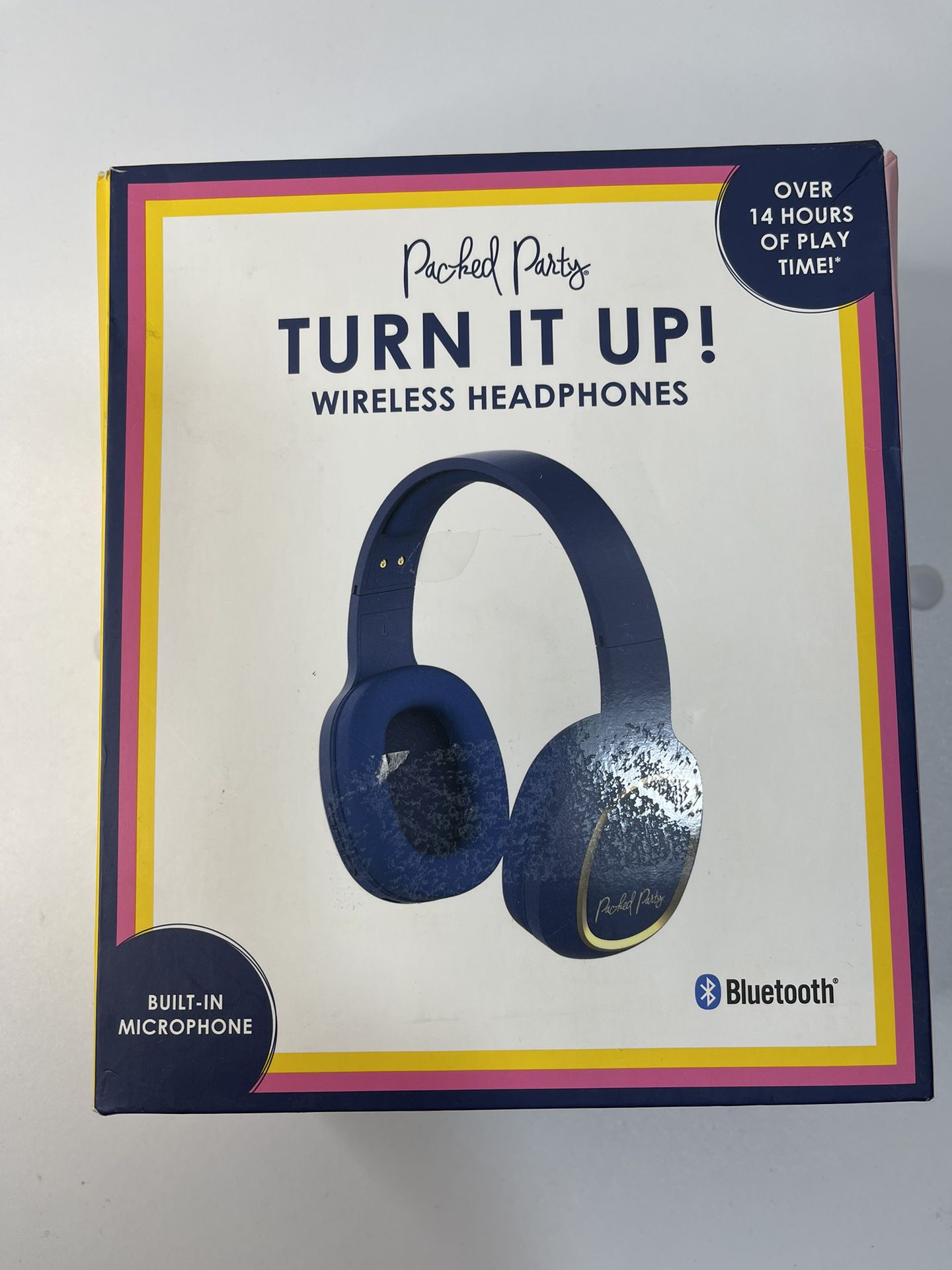 Packed Party Turn It Up ! Wireless Bluetooth Headphones - Blue
