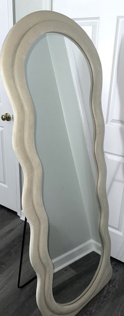 Wavy Floor Mirror, 63 x 24 inches, Full Length