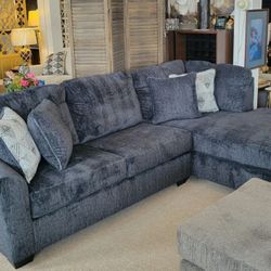 Dark Gray Sectional Polyester Upholstery