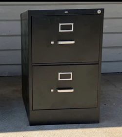 Black 2-Drawer HON File Cabinet