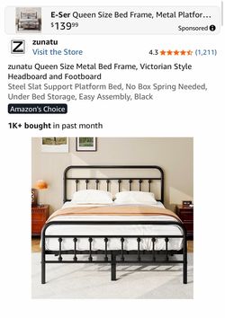 Queen size bed frame