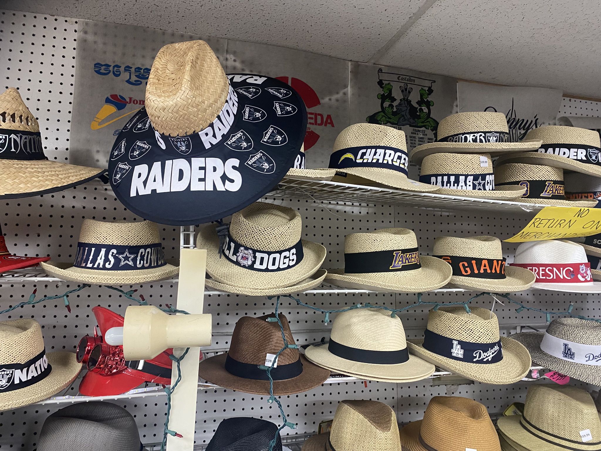 Sun Hat, Straw Hats, Assorted Teams, Cool, Designs, Largest Hat In Inventory In The Valley