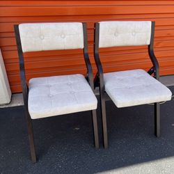 Set Of 2 Wood Folding Chairs