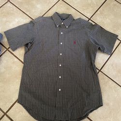 Mens SS Button Down Shirt Size Medium Ralph Lauren 