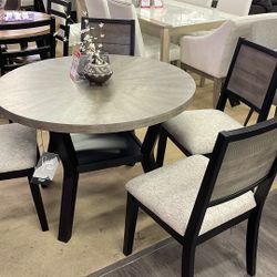 Corloda Black/Gray Dining Room Set (Set of 5)