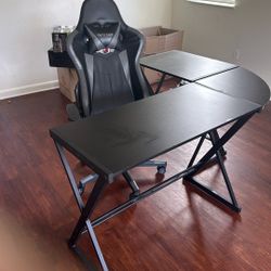 Desk + Gaming Chair 