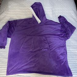 “The Comfy” Sherpa Blanket/ Hoodie - Purple