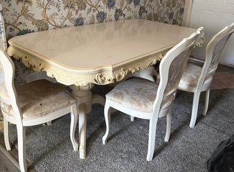 French Provincial Table set with chairs