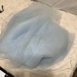 22 yds L x 20” W Light Blue new tulle Fabric