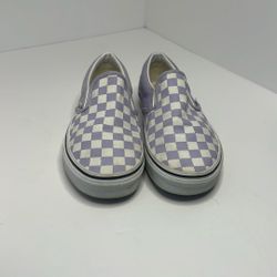 Vans- Women’s Size 7.5 Lavender Checked Vans