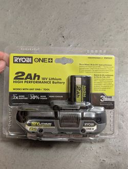 New RYOBI ONE+ 18V 2.0 Ah Lithium-Ion HIGH PERFORMANCE Battery.