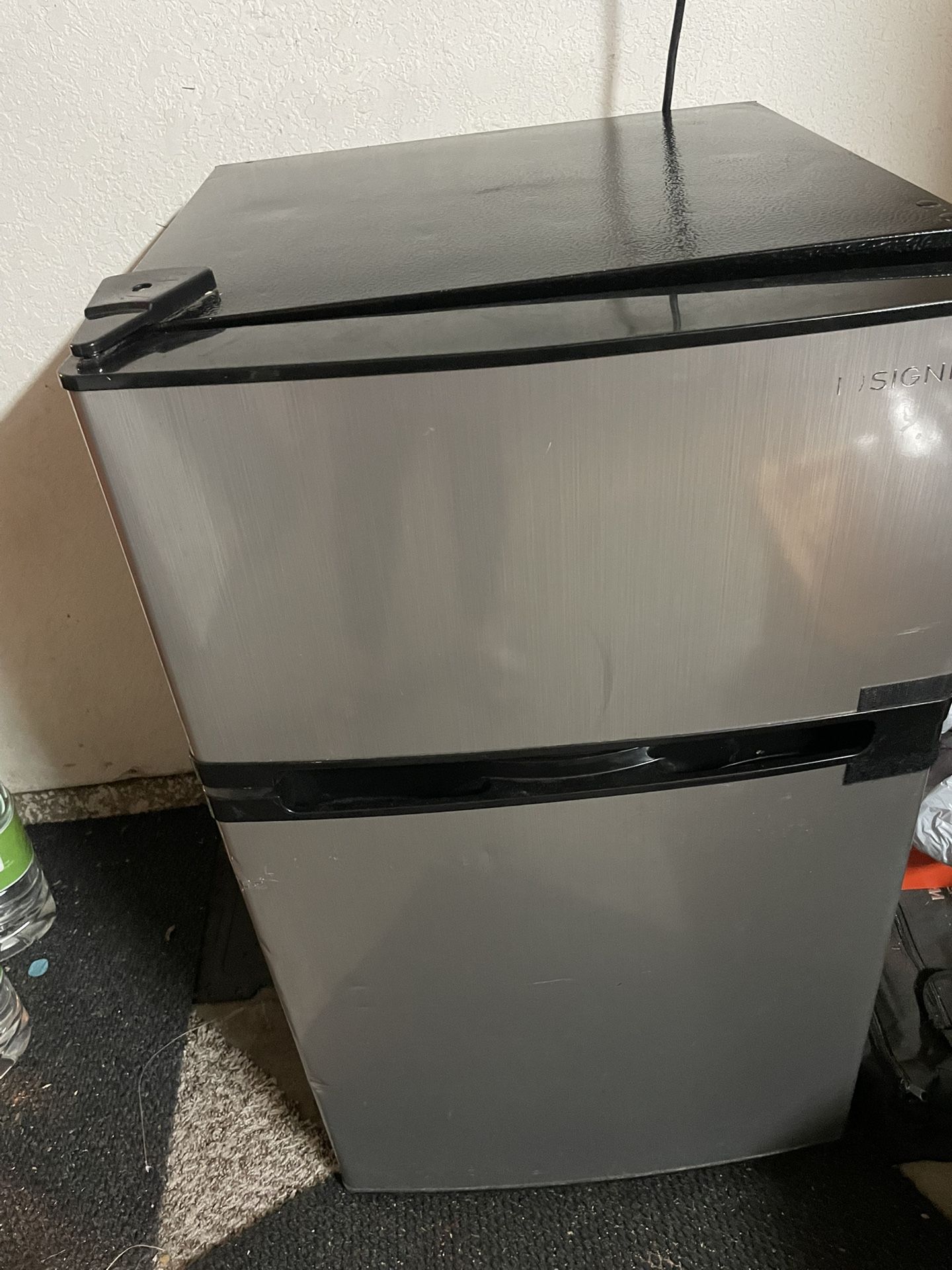 Insignia Stainless Top Freezer Mini Fridge