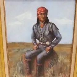 Oil Painting Of Indian 