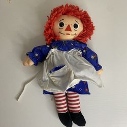Vintage 1(contact info removed) Hasbro Raggedy Ann Johnny Gruelle Doll 12” I Love You Heart