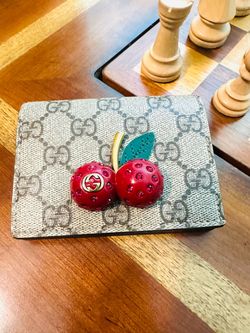Gucci GG Supreme Cherries Compact Wallet