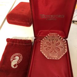 WATERFORD CRYSTAL Holiday Christmas ornament 1988