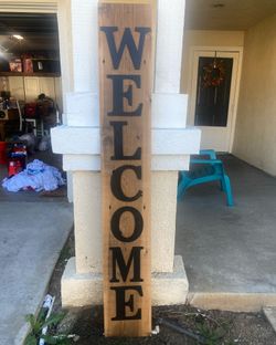6 Foot Welcome Sign