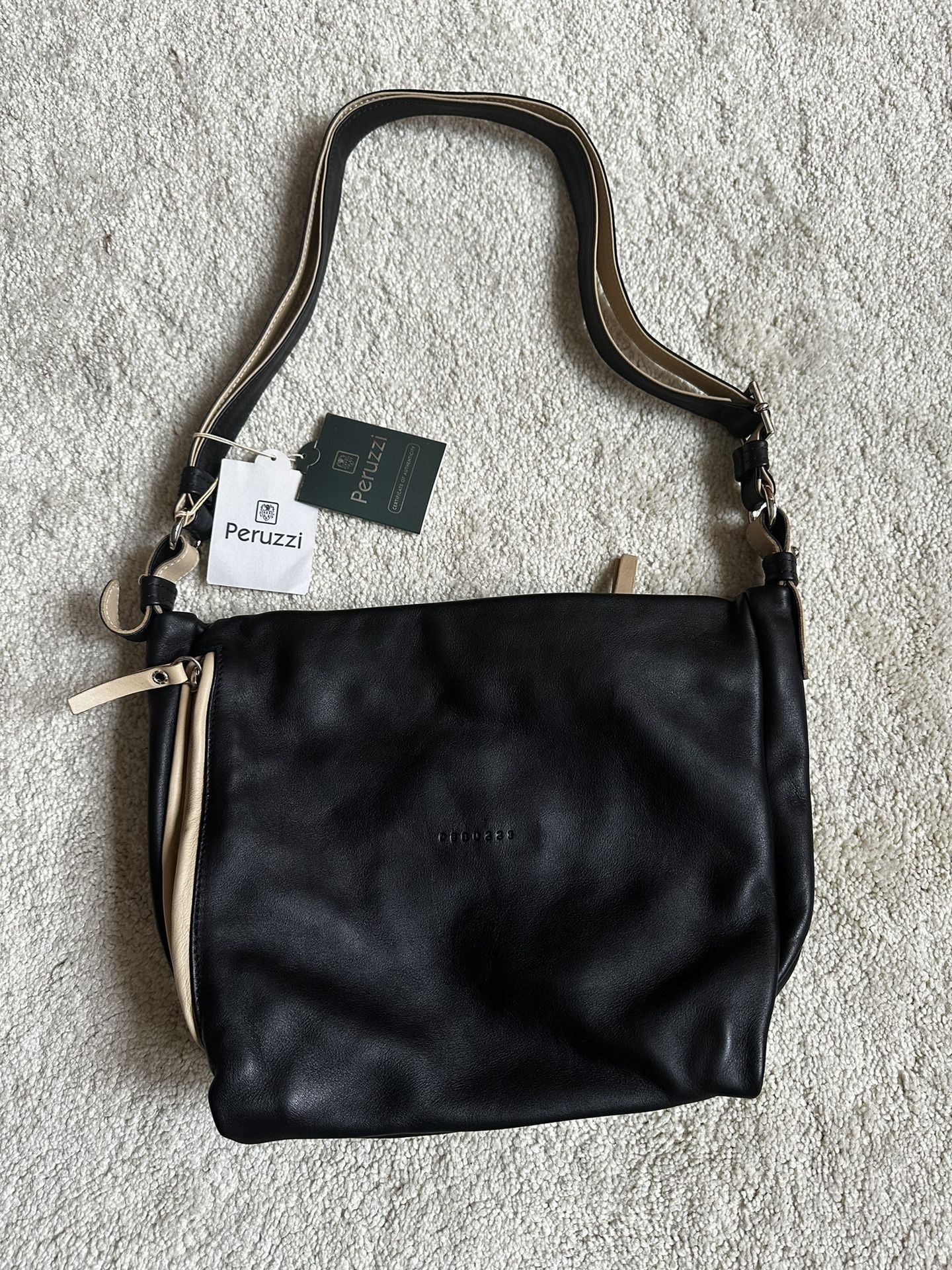 Peruzzi Designer Purse Bag Made In Italy Authentic Leather