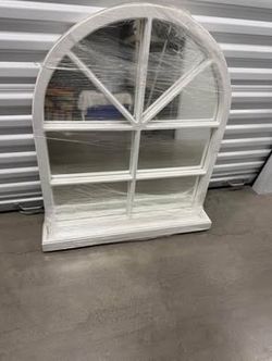 Window mirror  Floor to ceiling is 36  Width is 30  Depth with little shelf 4 3/4