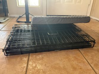 Dog Crate With Plush Mattress