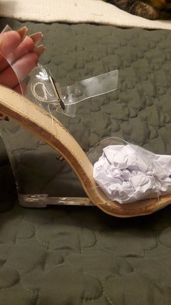 Clear wedges Size 9 never used brand new