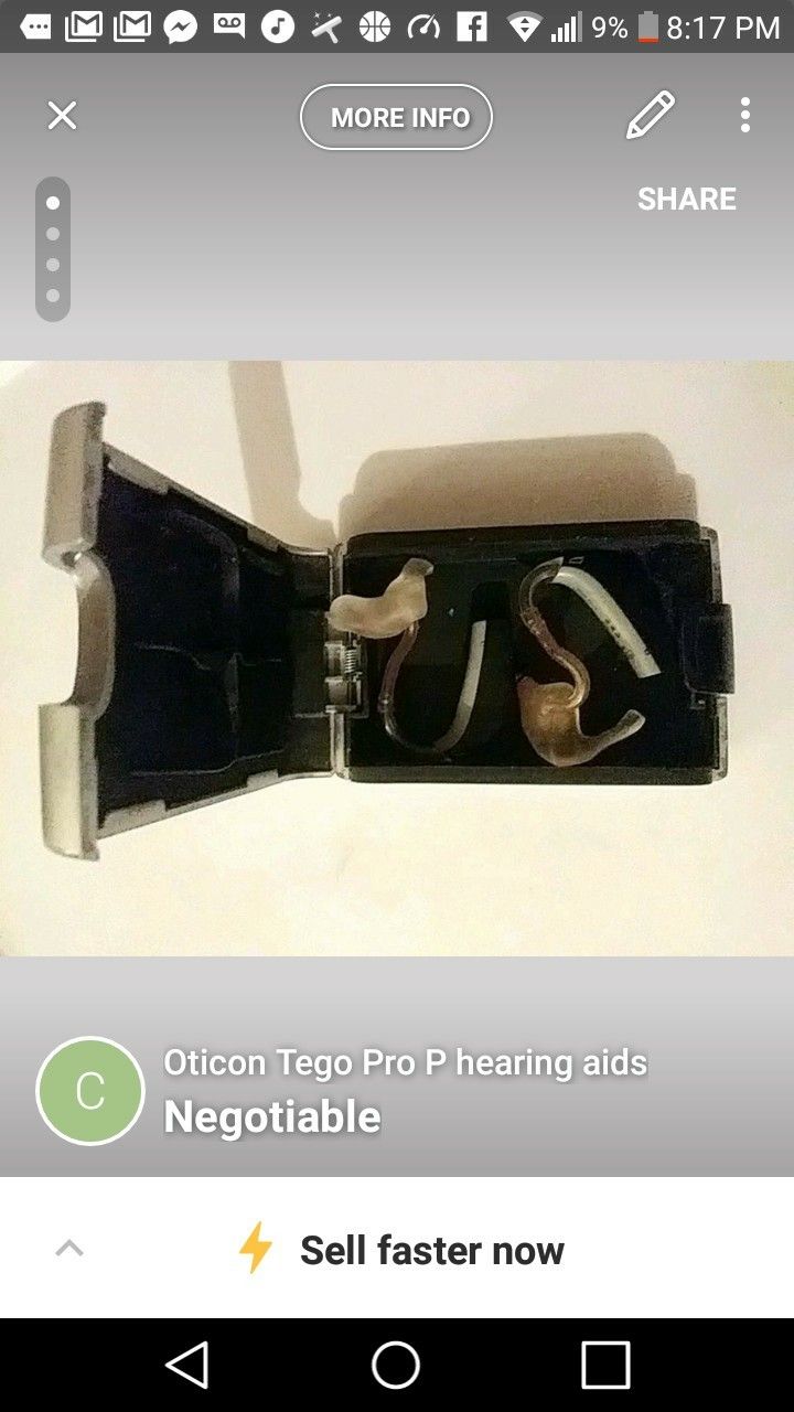 Oticon Tego Pro P hearing aids