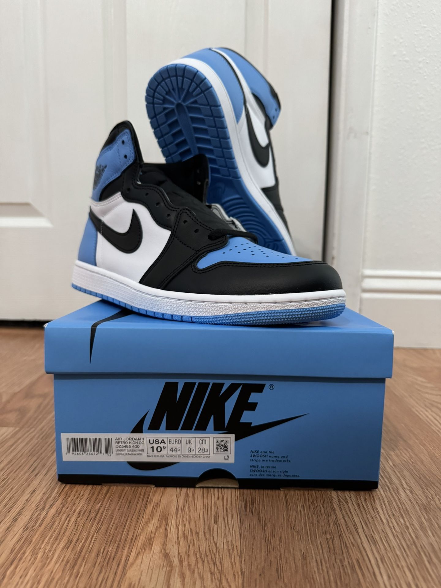 Jordan 1 Unc Toe Size 10.5m DS