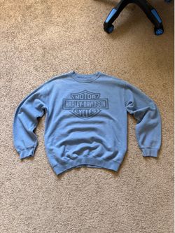 Harley Davidson Baby Blue Crewneck Sweater