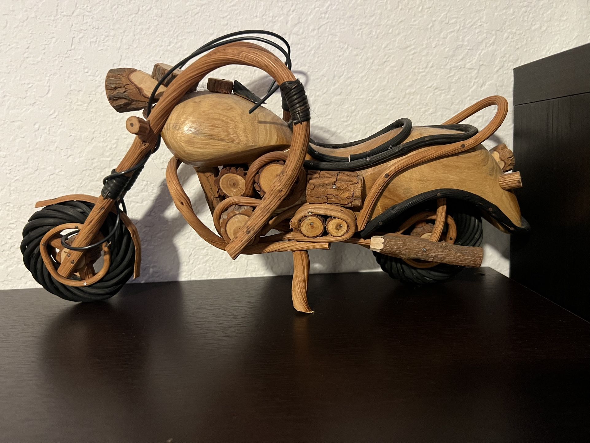Motorcycle Handmade Wooden Sculpture