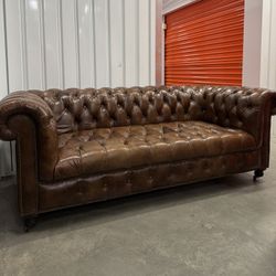 Restoration Hardware Leather Sofa 