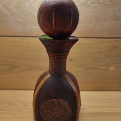 Vintage Leather Decanter Made In Italy