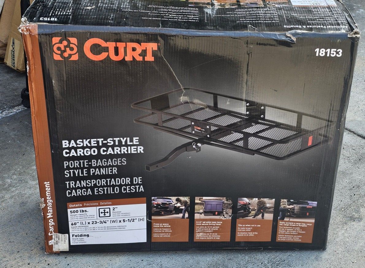 Curt Trailer Hitch Cargo Basket