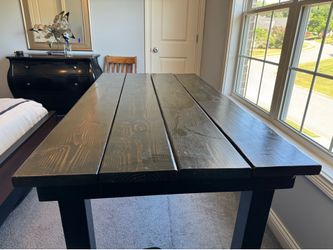 Handmade wood dining room table