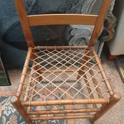 Antique Authentic Farmhoyse Primatibe Ladder Back Rawhide Chairt