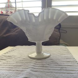 Milk Glass Fruit Bowl