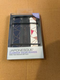 Japonesque Glamour Salon Boards 3-Pack Nail Files